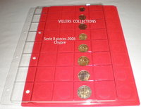 CHYPRE Pièces 2 Euros commémoratives. Série 8 pièces Villers Collections