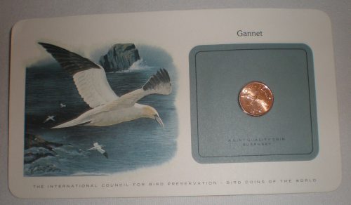 Carte lettre aux oiseaux du monde. Pièce Gannet  Guernsey, année  1979. Lot N° 34.