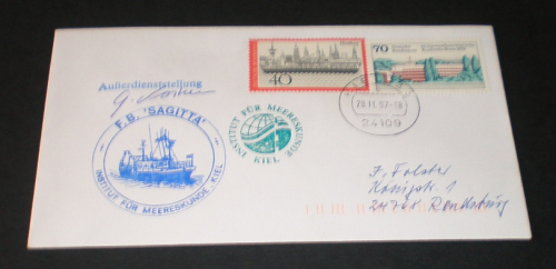 Lettre philatélique Allemagne affranchie  de timbres  année 1997.