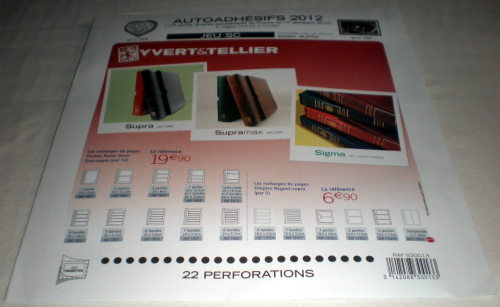 Jeu SC complémentaire 1ère partie timbres autoadhésifs  de France 2012 N° 830013