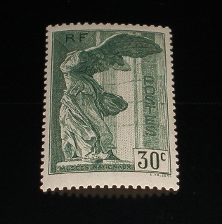 Timbre poste France année 1937 T.P.30 centimes vert  N°354