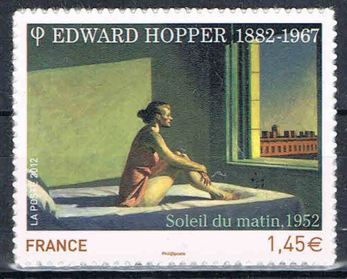 Timbre entreprise autoadhésif 2012 tableau Edward Hopper