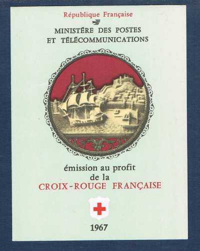 Carnet Croix Rouge Française. 1967  Réf Yvert & Tellier N° 2016.  Description: Carnet au profit  de la  Croix Rrouge. Ivoire - Musée de Dieppe. " offre  découverte."