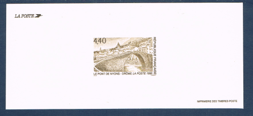 Gravure des timbres poste série touristique N° 2956.  Descriptif: Le pont de Nyons, dans le Drôme.