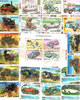Pochette de plus de 100  timbres oblitérés  différents, type Voitures. Descriptif: Timbres du monde. Réf: du lot  G 166. Timbres de toute époque et très variés.