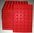 Lot 10 plateaux plastique rouge modèle haut sans couvercle +1 plateau