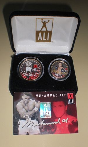 Pièces Muhammad Ali half dollar 24 carats