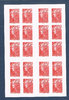 Lot 2 carnets adhésifs timbres lettre prioritaire France Marianne Luquet