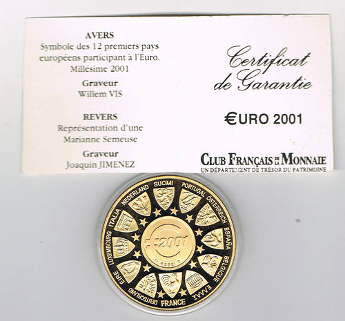 Médaille bronze 2001 Essai représentation une Marianne Semeuse