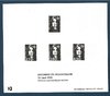 Epreuve souvenir comprenant 4 timbres Marianne Bicentenaire