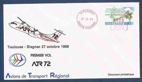 Avion de Transport régional premier vol AR 72 Promo