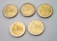 ALLEMAGNE Pièces 2 Euro commémoratives. Série 8 pièces Villers Collections