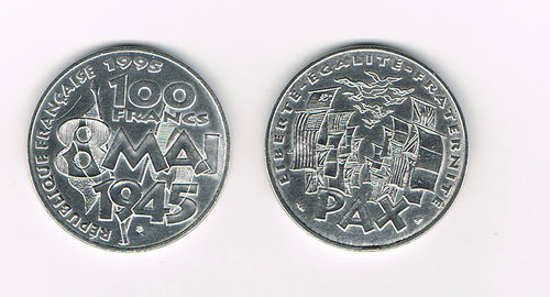 Pièce 100 Francs argent type 8 Mai 1945