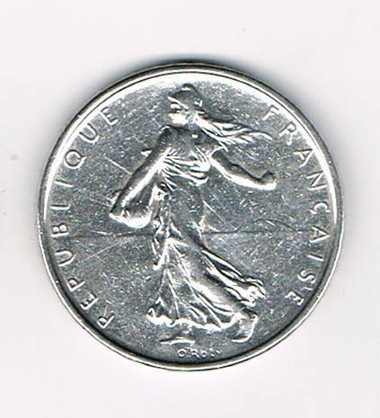 Pièce de 5 Francs argent type Semeuse 1962