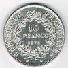 Pièce 10 Fr argent Hercule barbu debout de face 1972 TTB