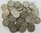 Lot de 50 pièces de monnaies type Turin 10 Francs argent dives années