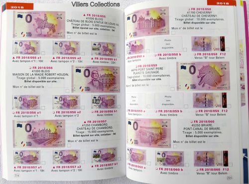 Catalogue l'officiel des billets Euro souvenir 4ème éd 2019