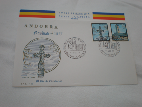 Enveloppe 1er jour Andorra la Vella 1977