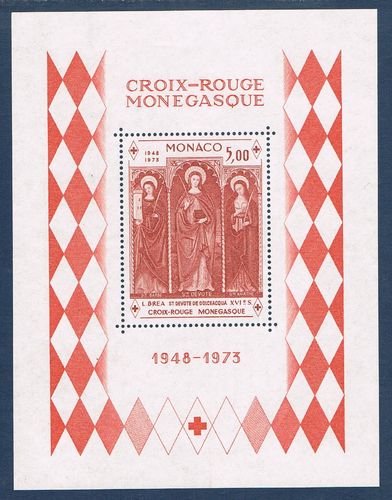 Bloc feuillet de Monaco N° 7 Croix-Rouge