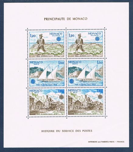 Bloc feuillet Monaco N° 17 timbres Europa