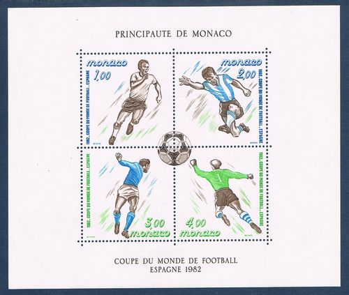 Bloc feuillet Monaco N° 21 Coupe football
