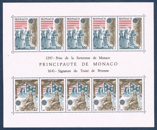 Bloc feuillet Monaco N° 22 timbres Europa