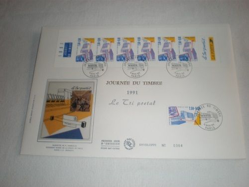 Enveloppe Journée du Timbre 1991 Les Métiers Le Tri postal