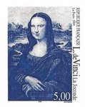 Gravure rare timbre poste de France 1999 Léonard de Vinci la Joconde