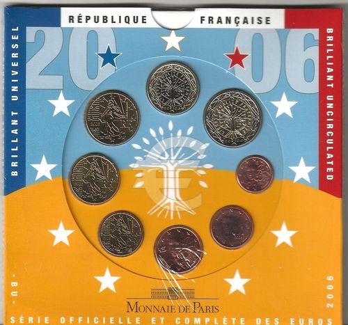 Coffret BU France 2006 Série huit pièces de 1cent à 2euros