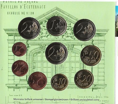 Luxembourg coffret 10 pièces dont 2 pièces commémoratives