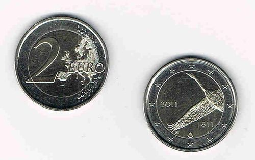 Pièce de 2€ Finlande 2011 Création de la banque Finlandaise