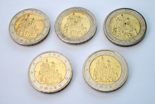 Pièces 2€ Allemagne 2012 Château Neuschwanstein en Bavière
