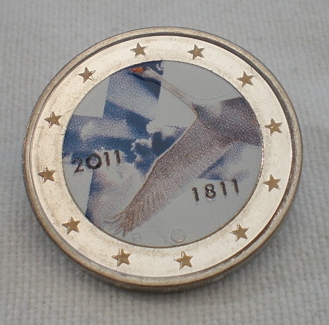Pièce 2 Euros colorisée, Finlande 2011