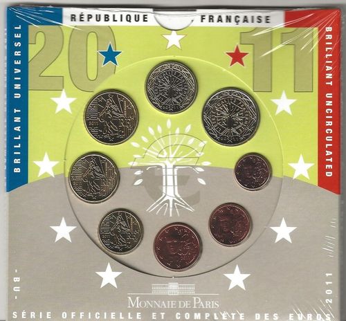 Coffret BU France 2011 Série huit pièces de 1cent à 2euros