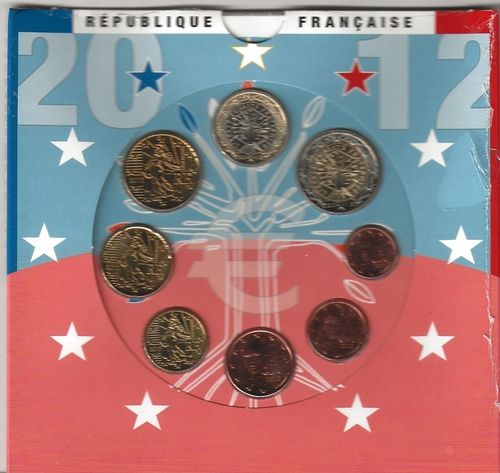 Coffret BU France 2012 Série huit pièces de 1cent à 2euros