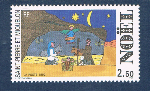 Timbre St- Pierre-et-Miquelon N°571,  année 1992 neuf** sans trace de charnière.