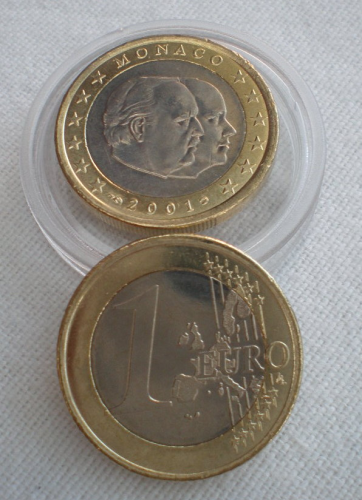 Monnaie Monaco 1 Euro courante, année  2001.