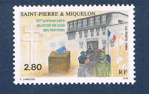 Timbre St- Pierre-et-Miquelon N° 597, année 1994  neuf** sans trace de charnière.