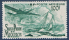 Timbre  ST-Pierre-et-Miquelon poste aérienne N°19  neuf**, année 1947. Série courante, type 100 f vert.