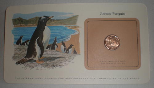 Carte lettre aux oiseaux du monde. Pièce  Gentoo Penguin  Island, année 1980. Lot N°47.