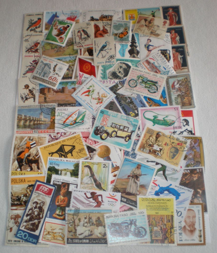 Pochette 100 timbres du monde oblitérés, sélectionnés. Offre spéciale. Lot N°24.