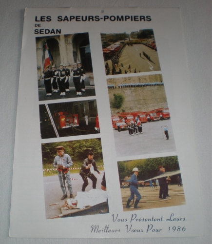 Calendrier des sapeurs pompiers de Sedan, année 1986.