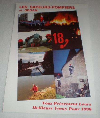Calendrier des sapeurs  pompiers de Sedan, année 1990.