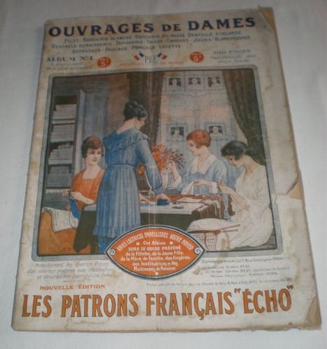 Ouvrages de dames les patrons français, Echo album N°1.Broderie au passé