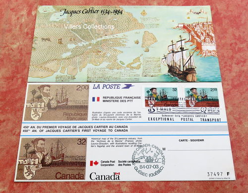 Souvenir émission commune France Canada 1984 Jacques Cartier
