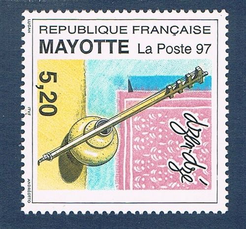 Timbre Mayotte Vue instrument de musique