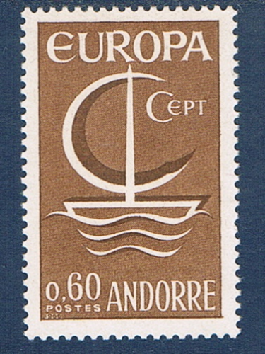Timbre  Andorre N°178 Neuf Europa 60c brun