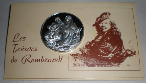 Médaille  proof en argent, les trésors de Rembrandt  1660.