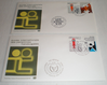 Enveloppes souvenir philatéliques  Genève, année 1981. N°97 / 98 et N°17 / 18, Vienne  Lot de 2 enveloppes.