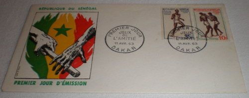 Enveloppe souvenir philatélique, année 1963. République du Sénégal.